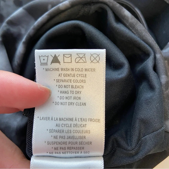 New Lole Burst Up High Neck Light Support Sports Bra - Midnight Garden Black - S - Picture 7 of 7